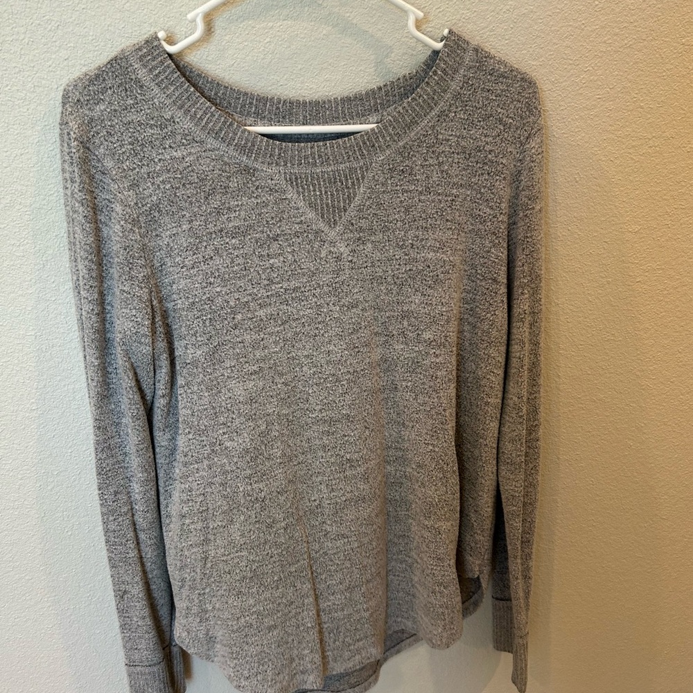 Abercrombie & Fitch Heather Gray Crew Neck Sweater